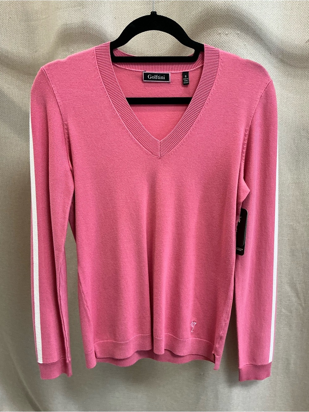 Golftini Stretch V-Neck Sweater Nantucket Pink